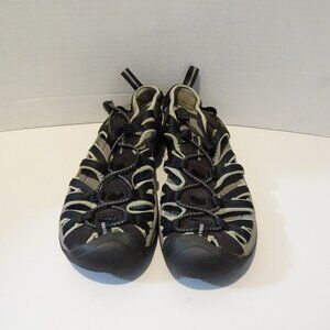 KEEN Whisper Water Shoes Sandals Size 8 Black/Gargoyle Gray Hiking Trail Outdoor